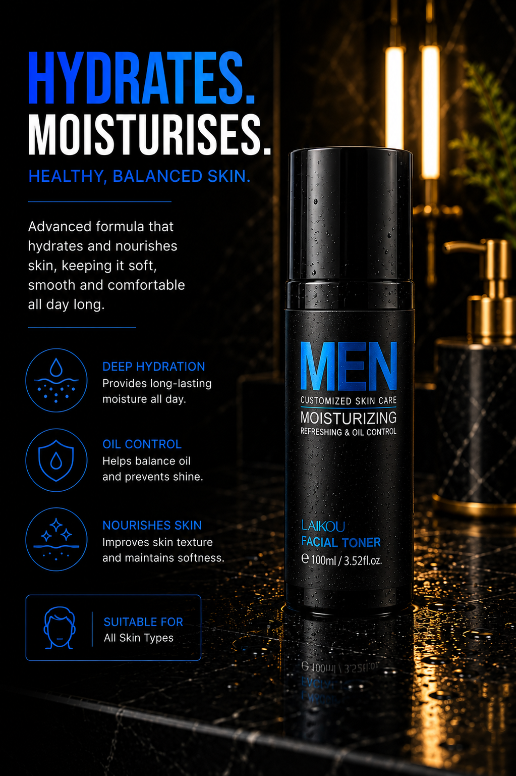 Plain & Proven Men's 3-Step Skincare Routine