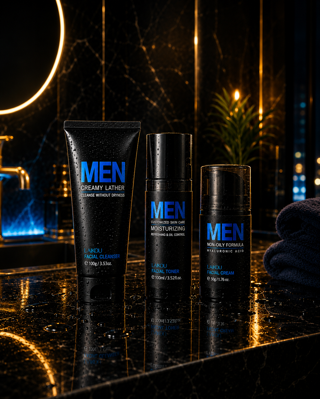Plain & Proven Men's 3-Step Skincare Routine